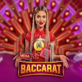 Mega Baccarat by Pragmatic Play, showcased at lucky-7-casino.nl – game logo