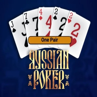 Russian Poker slot logo by OneTouch Games at Lucky 7 Casino