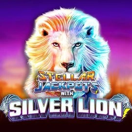 Stellar Jackpots with Silver Lion logo by Lightning Box Game at Lucky 7 Casino