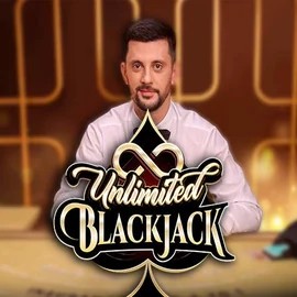 Unlimited Blackjack online game logo by Ezugi on lucky-7-casino.nl